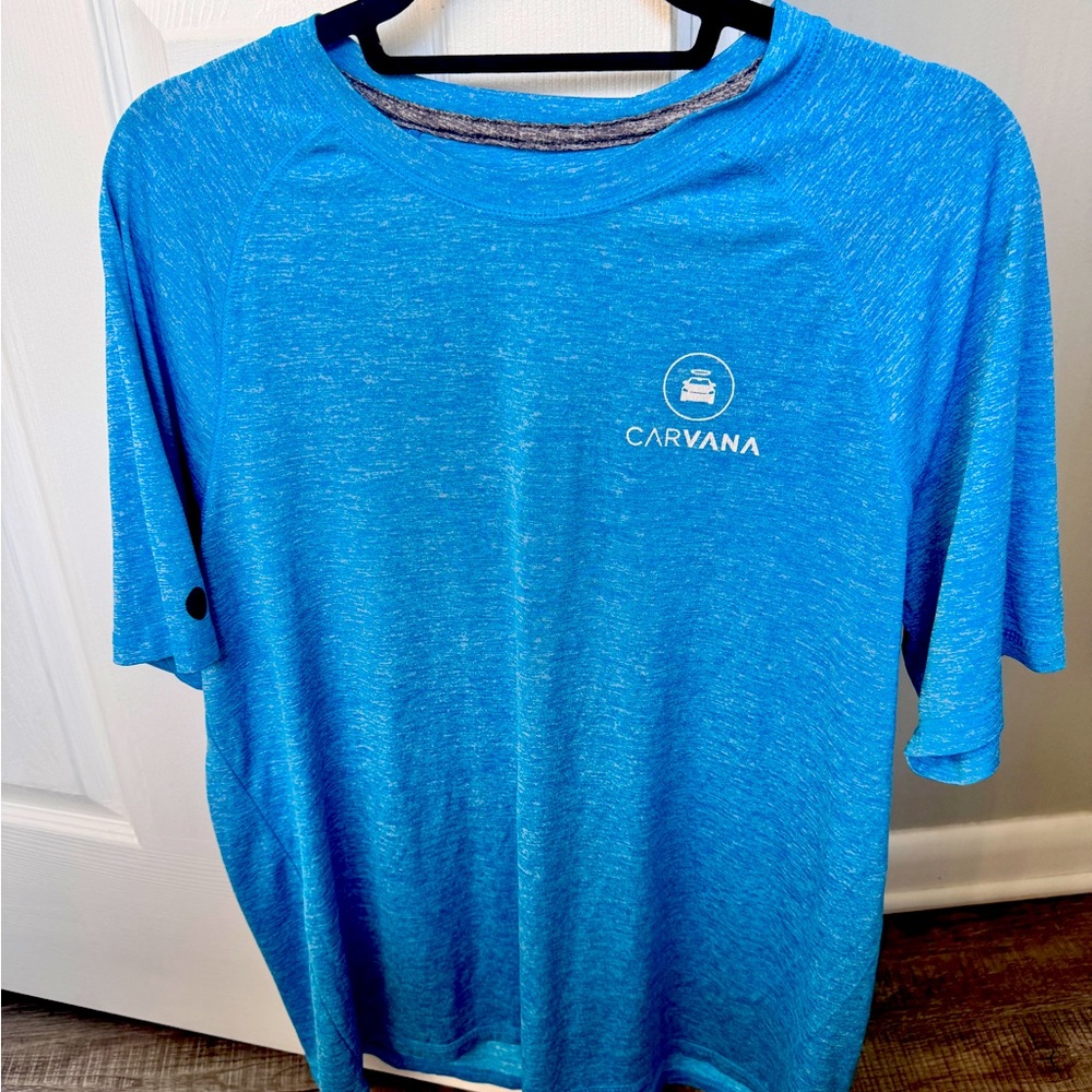 Carvana sport-moisture wick t shirt, Blue-Large
